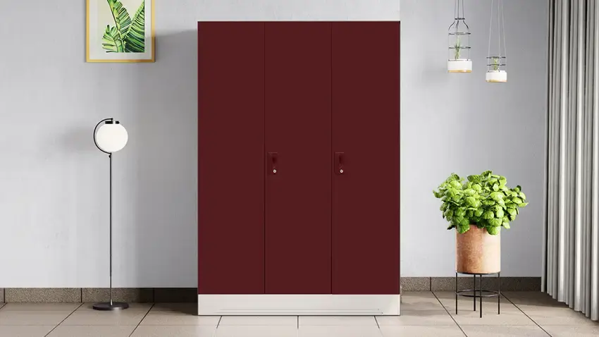 Godrej Slimline 3 Door with locker Russet – Godrej Interio almirah at Mohan Brothers