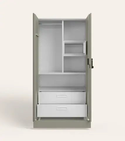 Godrej Auraline Enov 2 Door Steel Wardrobe with Digital Bio-Metric Lock – Godrej Interio Furniture – View 9