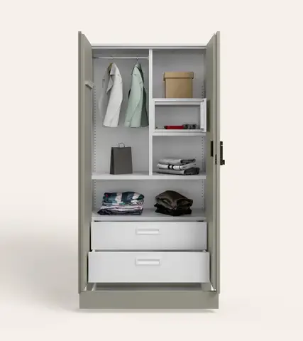Godrej Auraline Enov 2 Door Steel Wardrobe with Digital Bio-Metric Lock – Godrej Interio Furniture – View 4
