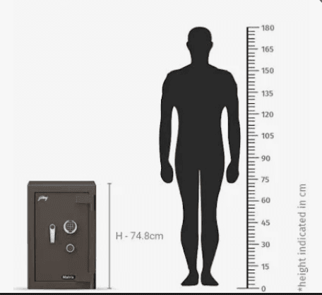 Godrej Matrix Electronic plus Key Lock Safe 2414 EL + KL thumbnail 3 - Godrej Furniture Mohan Brothers