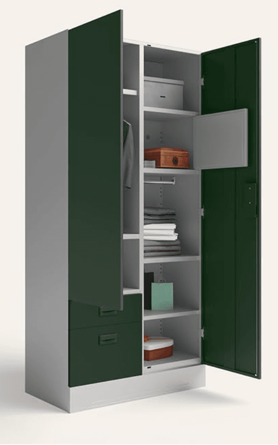 Slimline Dual 2 Door Steel Almirah with Mirror Rain forest Godrej – Godrej Interio Furniture – View 1